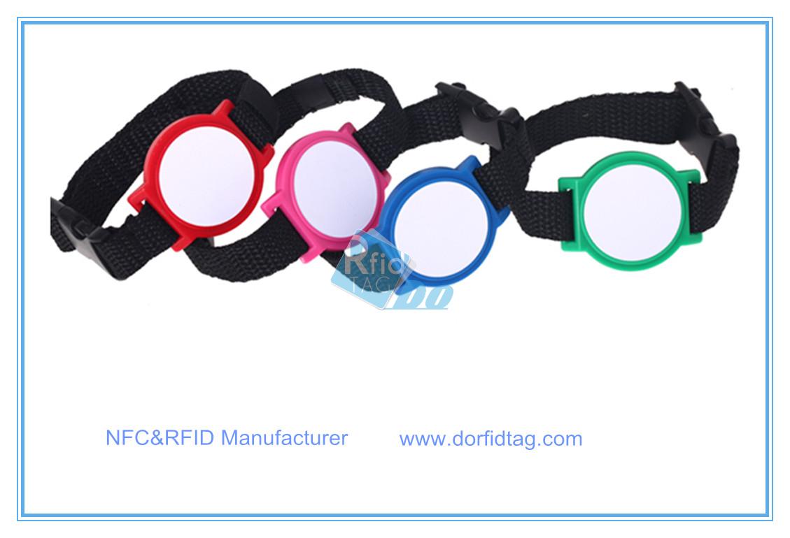13.56Mhz RFID nylon Wristband for payment system 